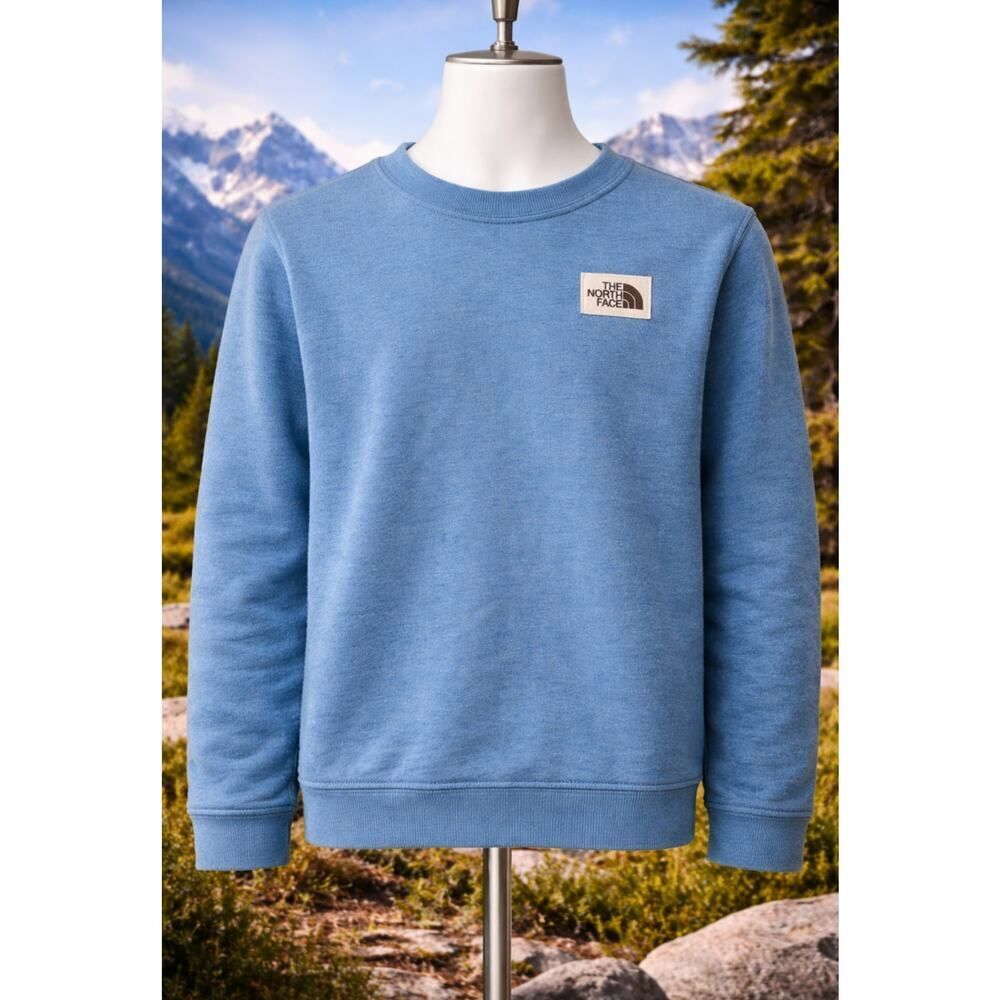 The North Face Youth Heritage Patch Crew Sweatshirt L 14 16